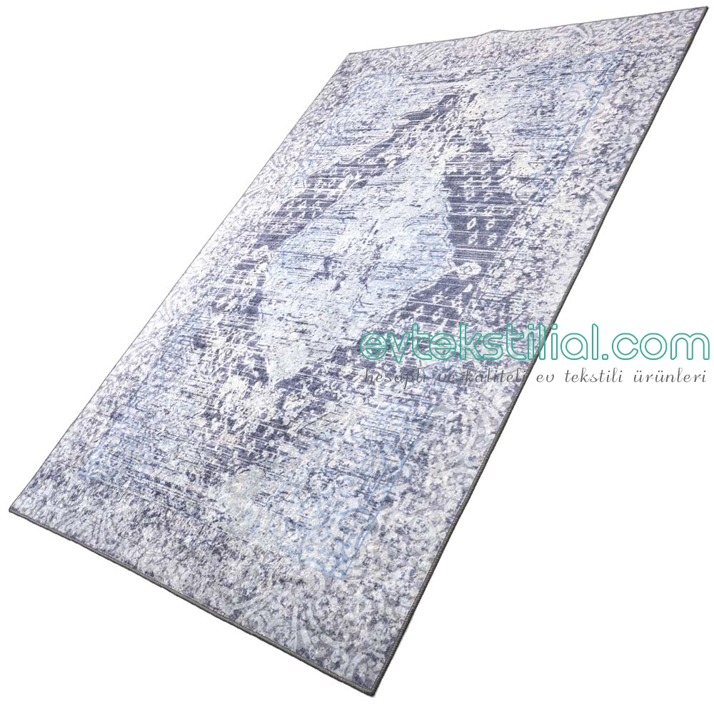Eskitme Gri Otantik Hali 60x100 Cm
