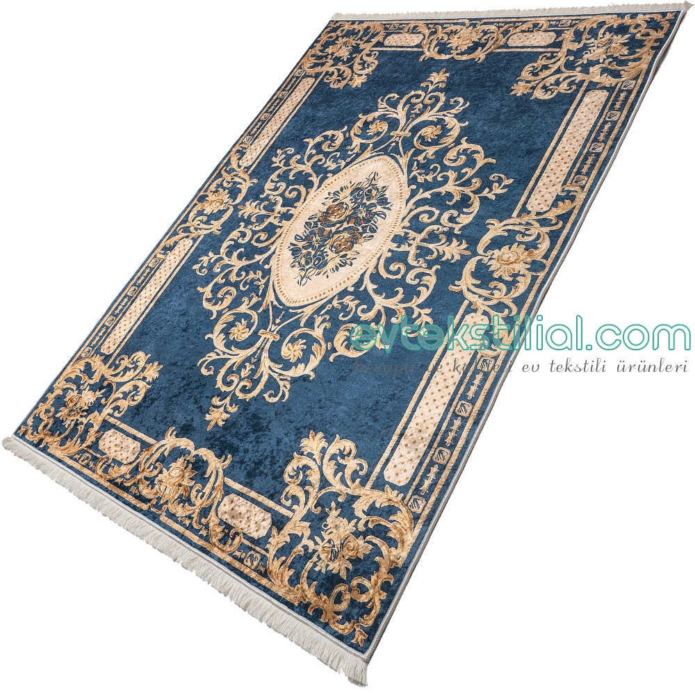 Mavi Desenli Cl2074 3 Klasik Hali 60x100 Cm
