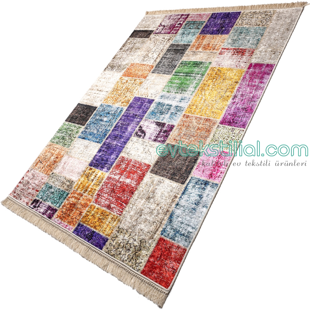 Patchwork Desenli Modern Hali 60x100 Cm